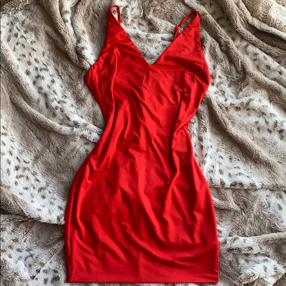 Red Selfie Leslie Bodycon Dress